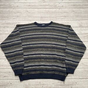 Vintage 90s Classics Sweater Men's Large Multicolor Striped Knit Pullover Canada